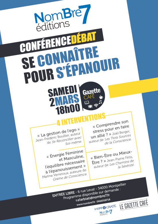 Événement Nombre7 : la conférence débat au Gazette café de Montpellier